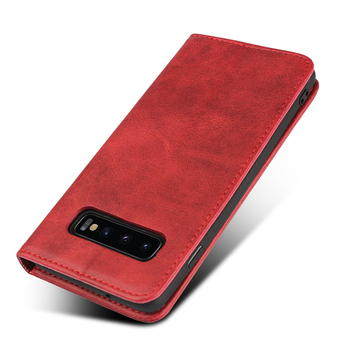 Auto-absorbed Leather Wallet Stand Case for Samsung Galaxy S10