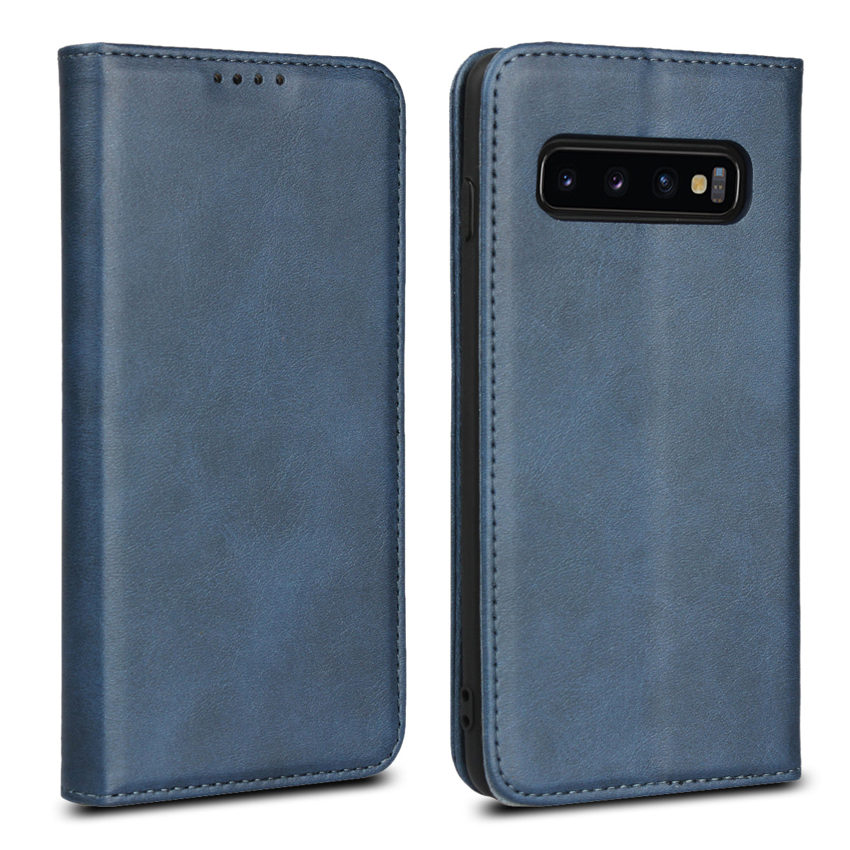 Auto-absorbed Leather Wallet Stand Case for Samsung Galaxy S10
