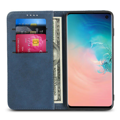 Auto-absorbed Leather Wallet Stand Case for Samsung Galaxy S10