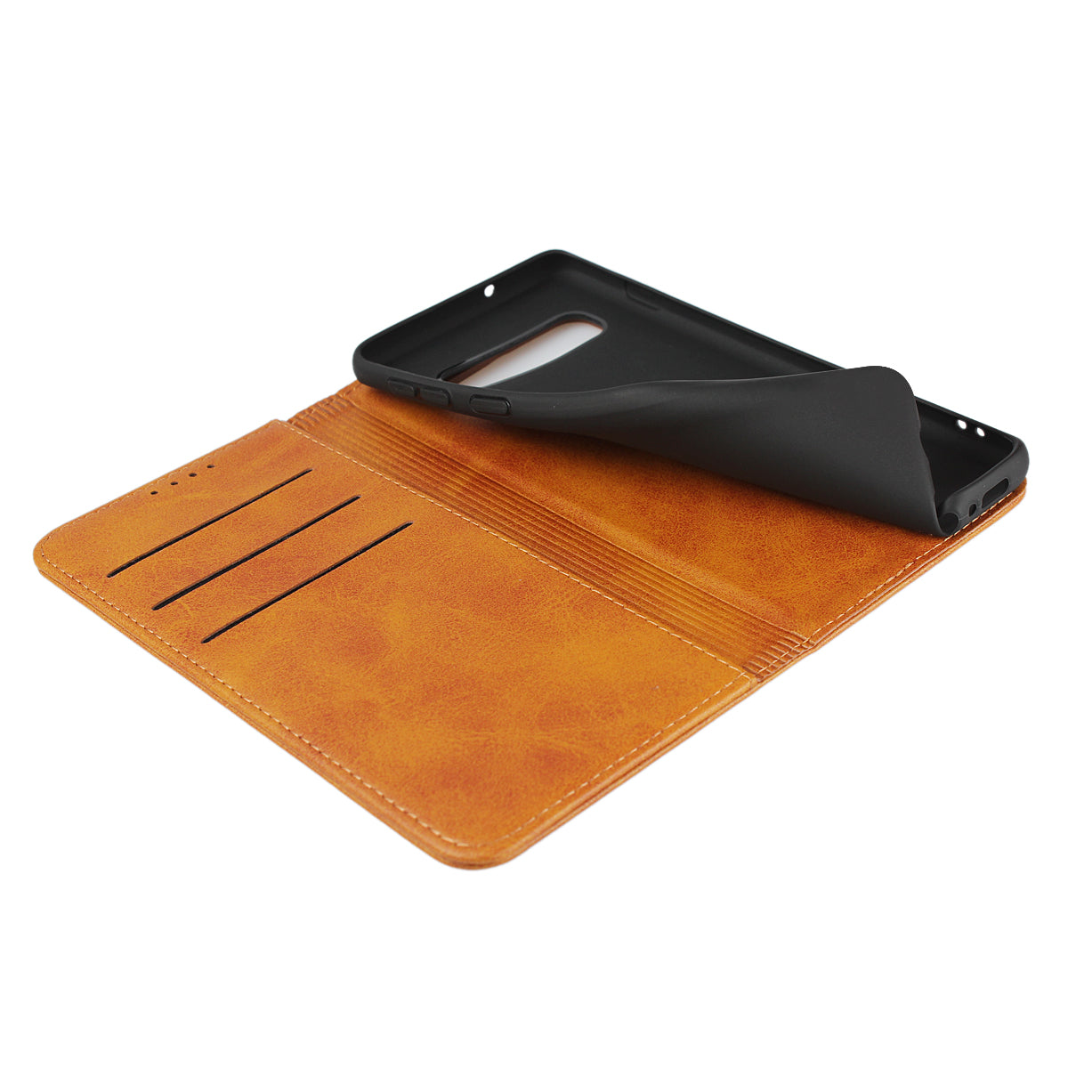 Auto-absorbed Leather Wallet Stand Case for Samsung Galaxy S10
