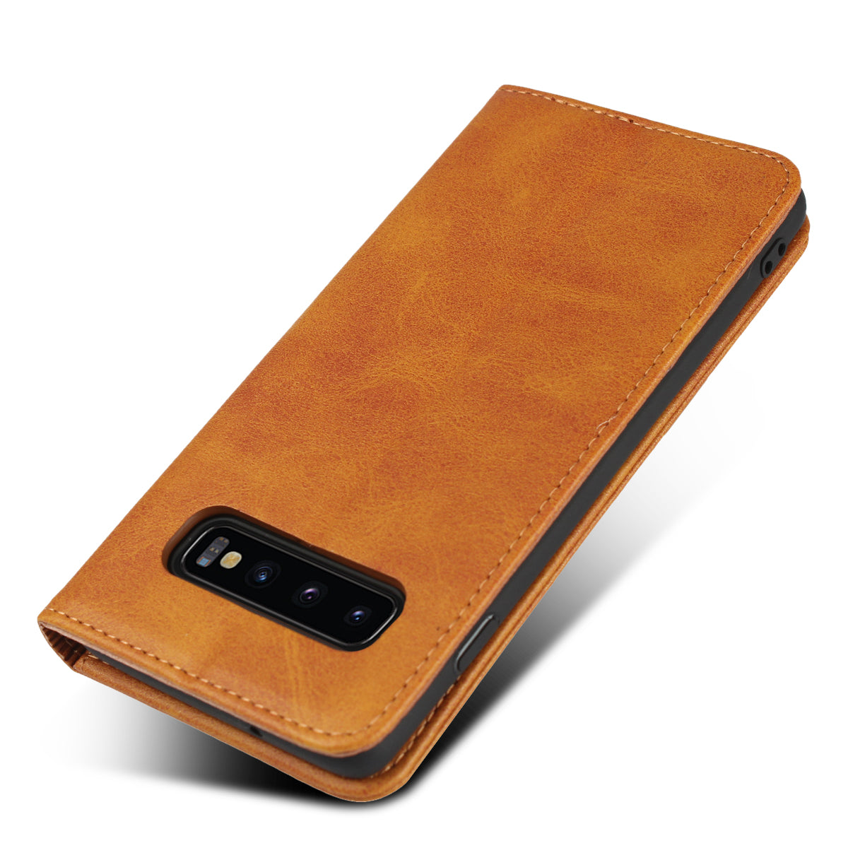 Auto-absorbed Leather Wallet Stand Case for Samsung Galaxy S10