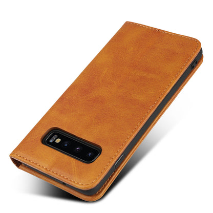 Auto-absorbed Leather Wallet Stand Case for Samsung Galaxy S10