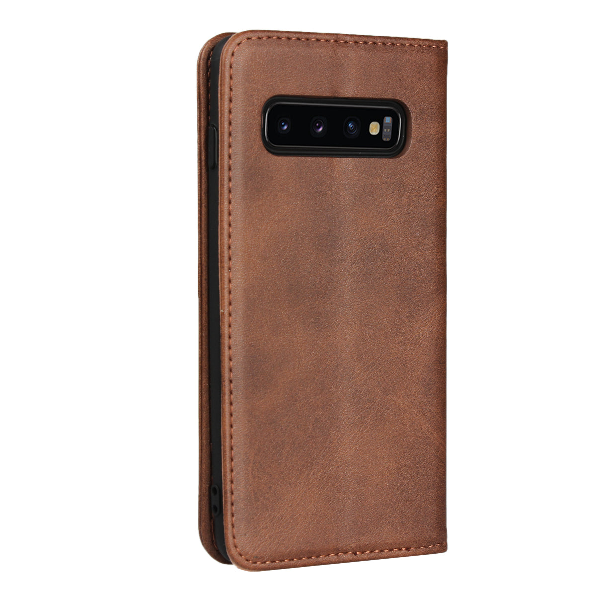 Auto-absorbed Leather Wallet Stand Case for Samsung Galaxy S10