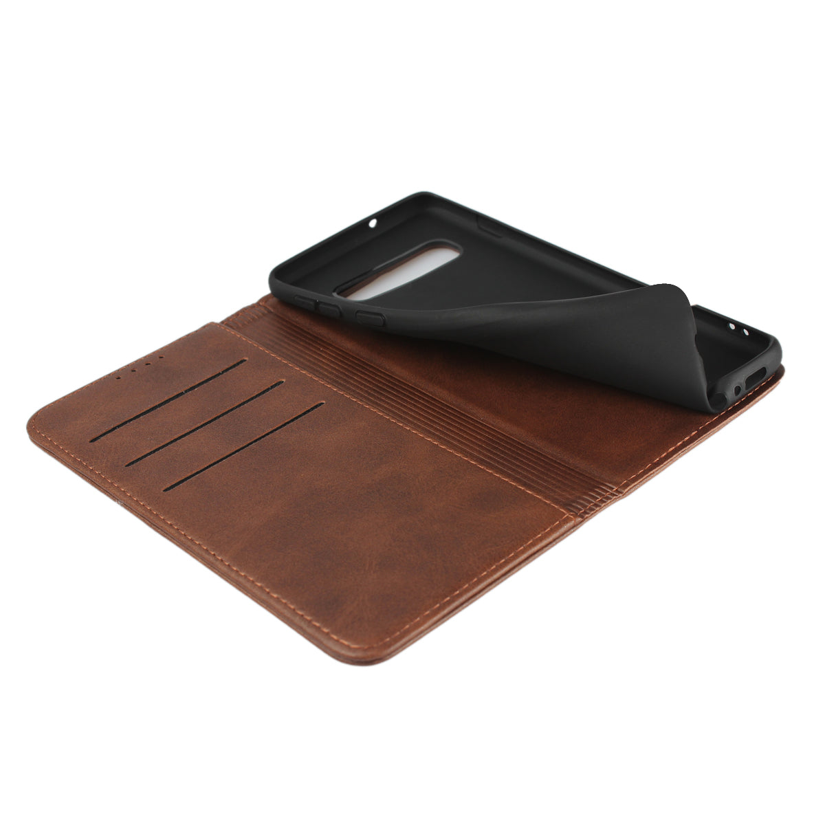 Auto-absorbed Leather Wallet Stand Case for Samsung Galaxy S10