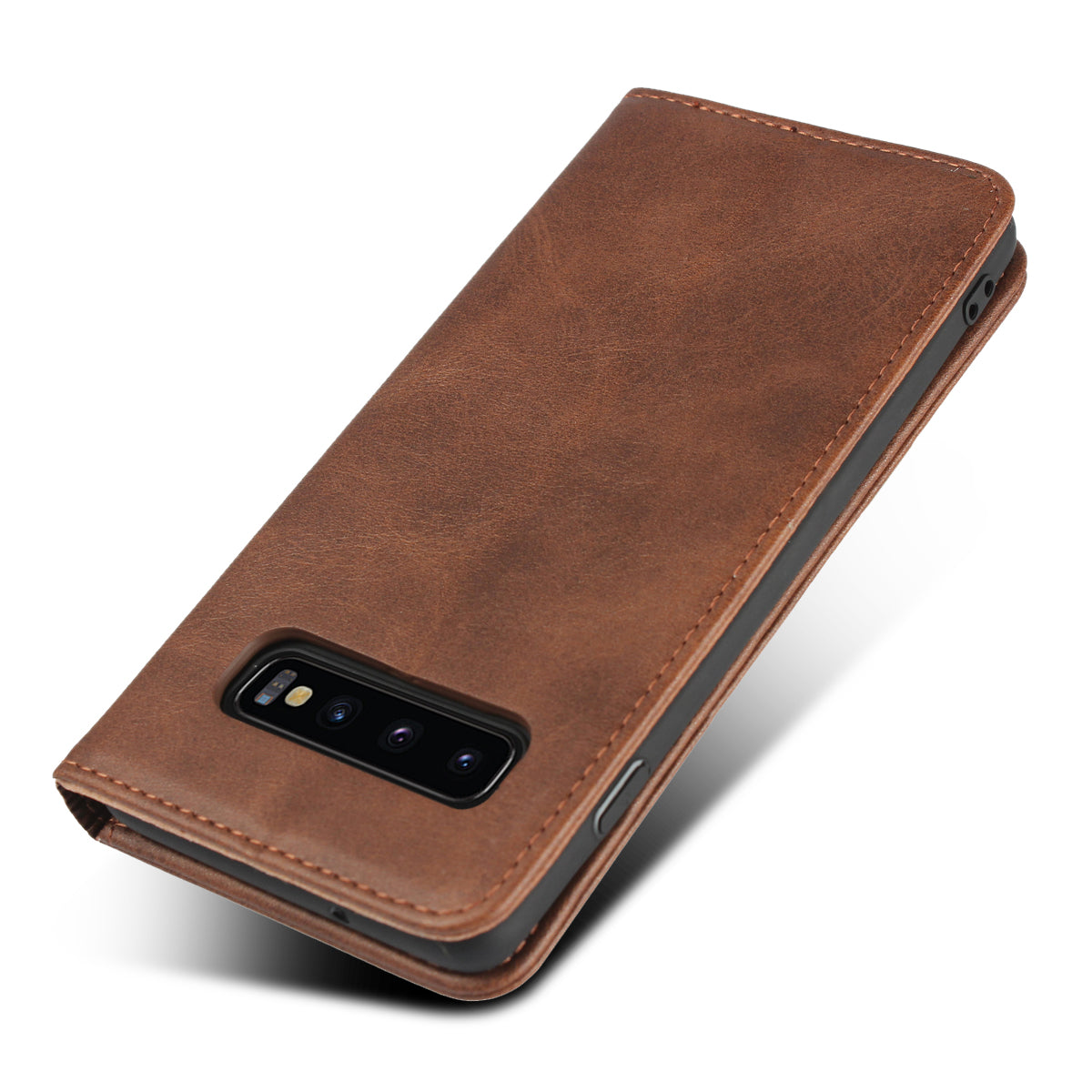 Auto-absorbed Leather Wallet Stand Case for Samsung Galaxy S10