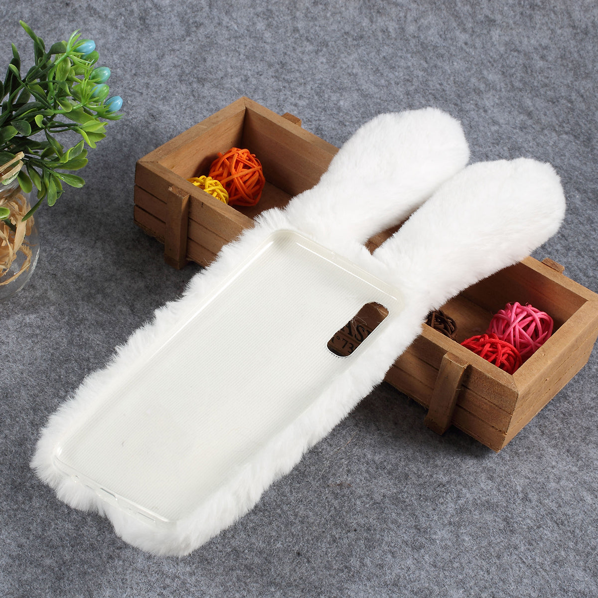 For Samsung Galaxy A50 / A50s / A30s Rabbit Shape Fluffy Fur Coated Rhinestone TPU Mobile Shell