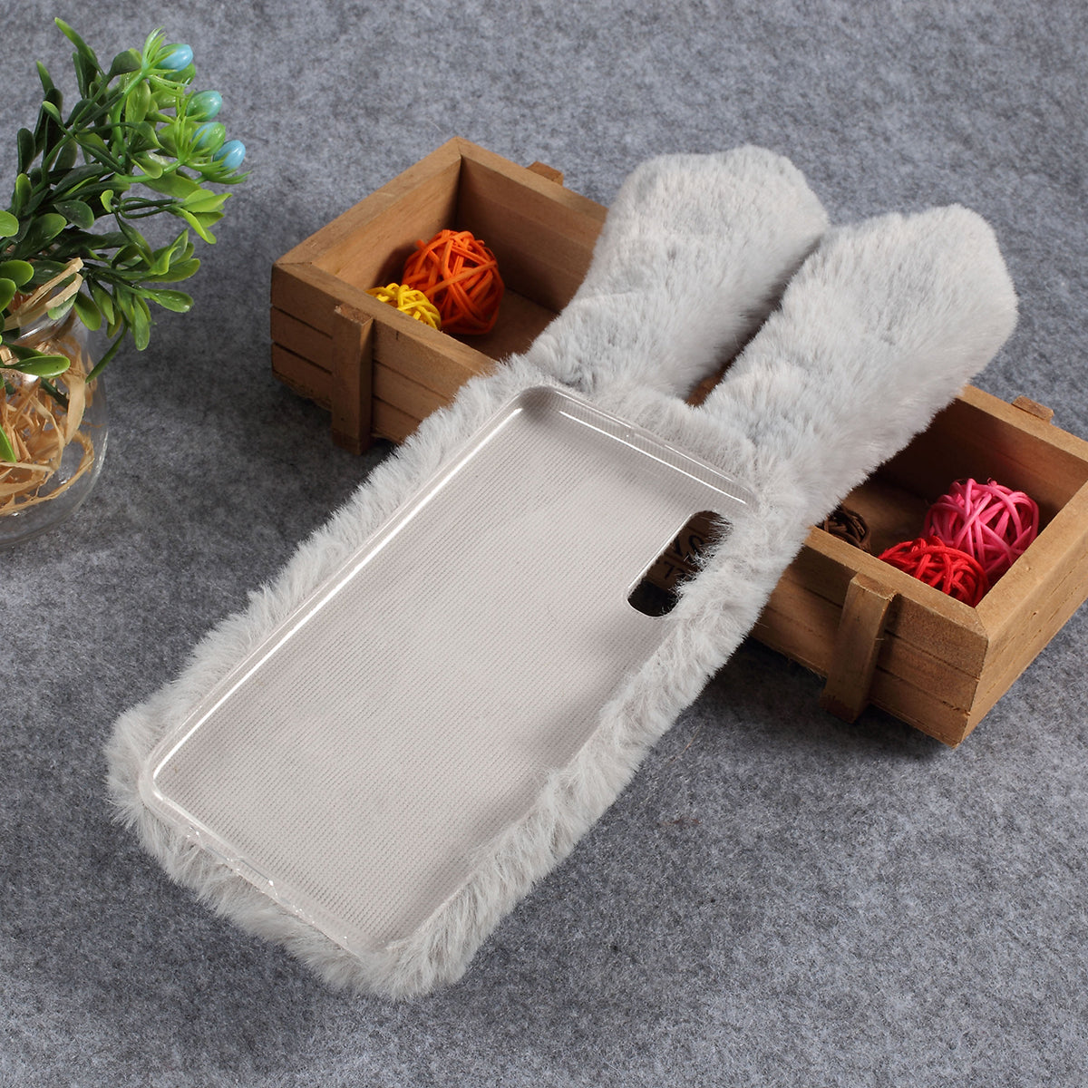 For Samsung Galaxy A50 / A50s / A30s Rabbit Shape Fluffy Fur Coated Rhinestone TPU Mobile Shell