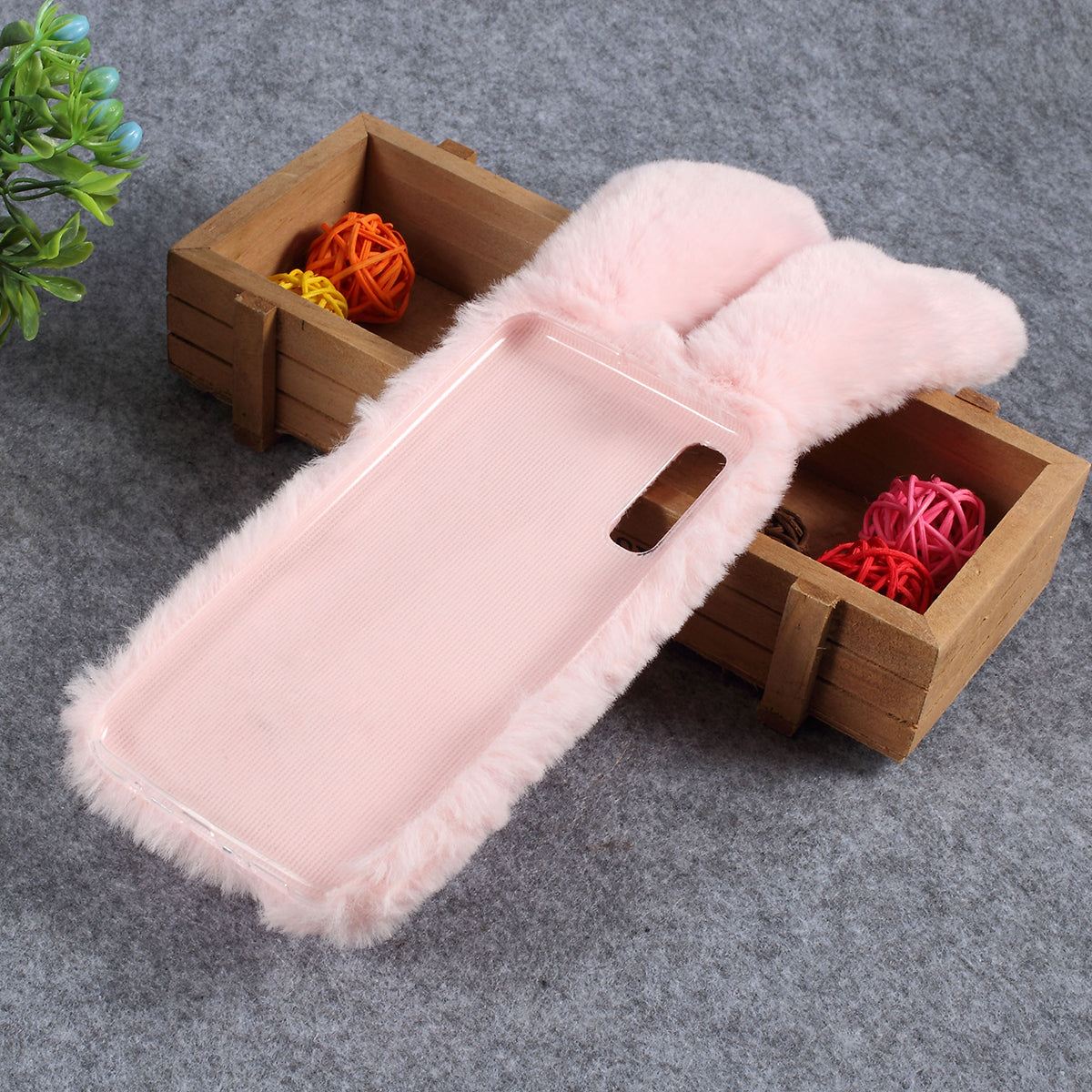 For Samsung Galaxy A50 / A50s / A30s Rabbit Shape Fluffy Fur Coated Rhinestone TPU Mobile Shell