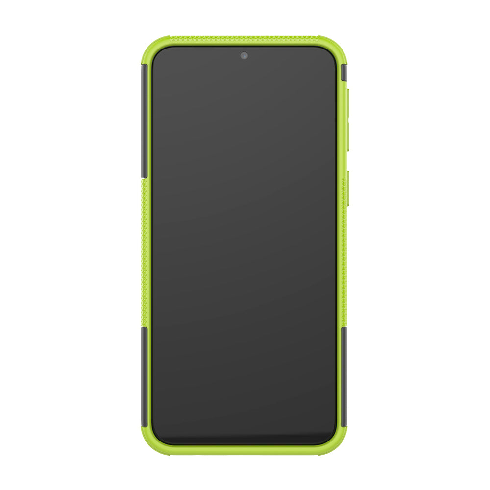 2-in-1 Tyre Pattern PC + TPU Hybrid Mobile Phone Case with Kickstand for Samsung Galaxy M20