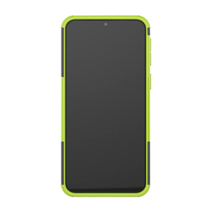 2-in-1 Tyre Pattern PC + TPU Hybrid Mobile Phone Case with Kickstand for Samsung Galaxy M20