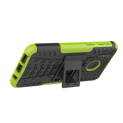 2-in-1 Tyre Pattern PC + TPU Hybrid Mobile Phone Case with Kickstand for Samsung Galaxy M20
