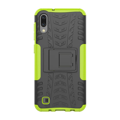 2-in-1 Tyre Pattern PC + TPU Hybrid Mobile Phone Case with Kickstand for Samsung Galaxy M10 / A10