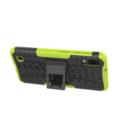 2-in-1 Tyre Pattern PC + TPU Hybrid Mobile Phone Case with Kickstand for Samsung Galaxy M10 / A10