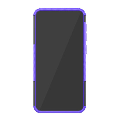 2-in-1 Tyre Pattern PC + TPU Hybrid Mobile Phone Case with Kickstand for Samsung Galaxy M10 / A10