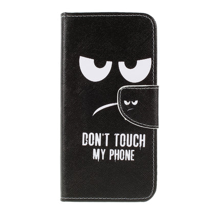 Cross Texture Pattern Printing PU Leather Magnetic Phone Cover for Samsung Galaxy A10