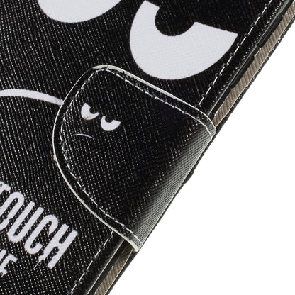 Cross Texture Pattern Printing PU Leather Magnetic Phone Cover for Samsung Galaxy A10