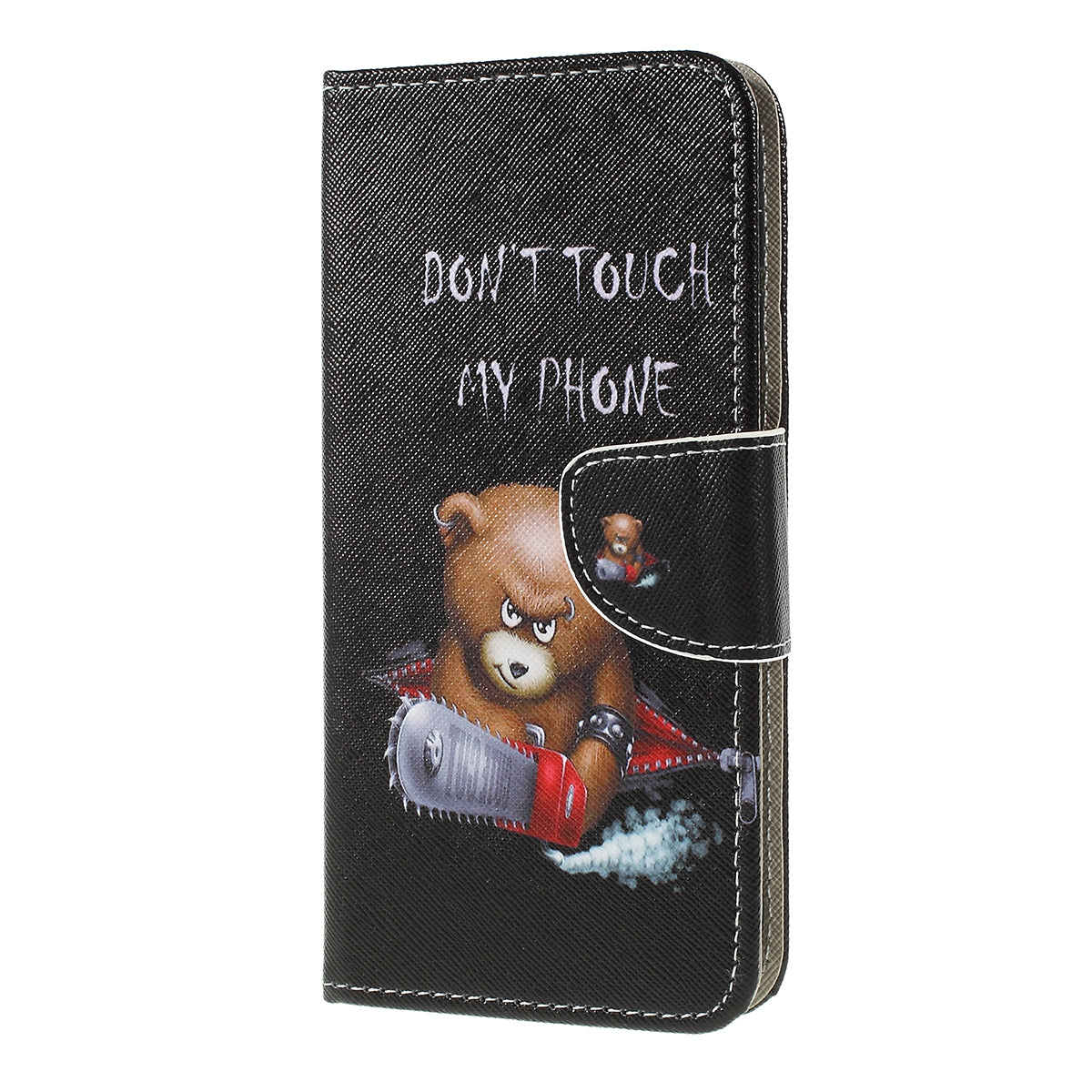 Cross Texture Pattern Printing PU Leather Magnetic Phone Cover for Samsung Galaxy A10