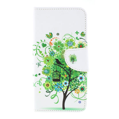 Cross Texture Pattern Printing PU Leather Magnetic Phone Cover for Samsung Galaxy A10