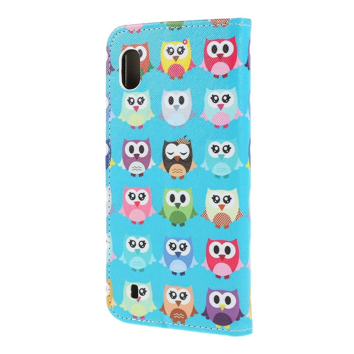 Cross Texture Pattern Printing PU Leather Magnetic Phone Cover for Samsung Galaxy A10