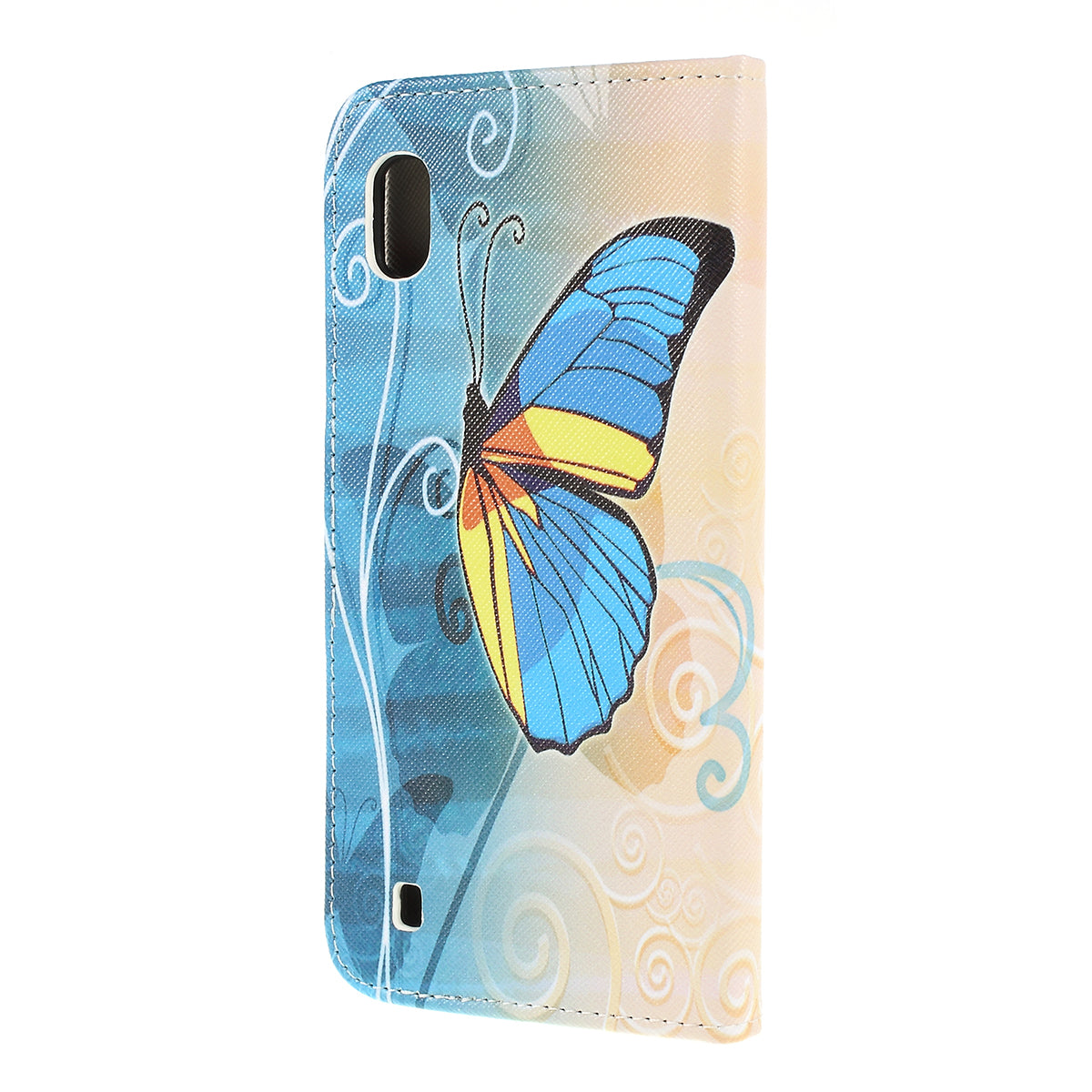 Cross Texture Pattern Printing PU Leather Magnetic Phone Cover for Samsung Galaxy A10