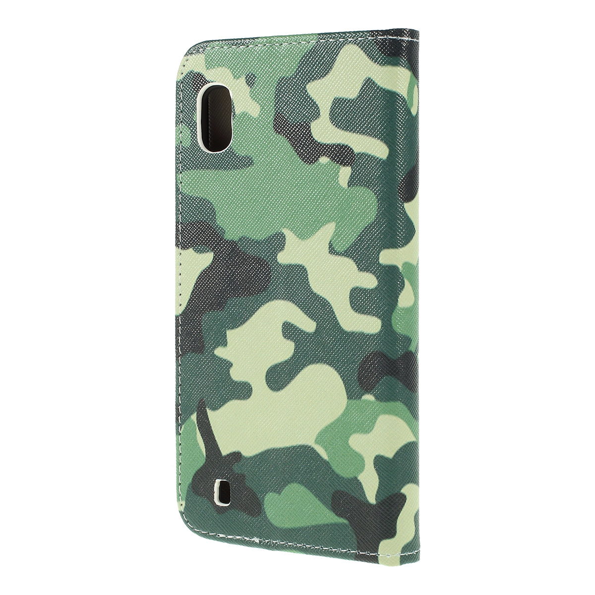Cross Texture Pattern Printing PU Leather Magnetic Phone Cover for Samsung Galaxy A10