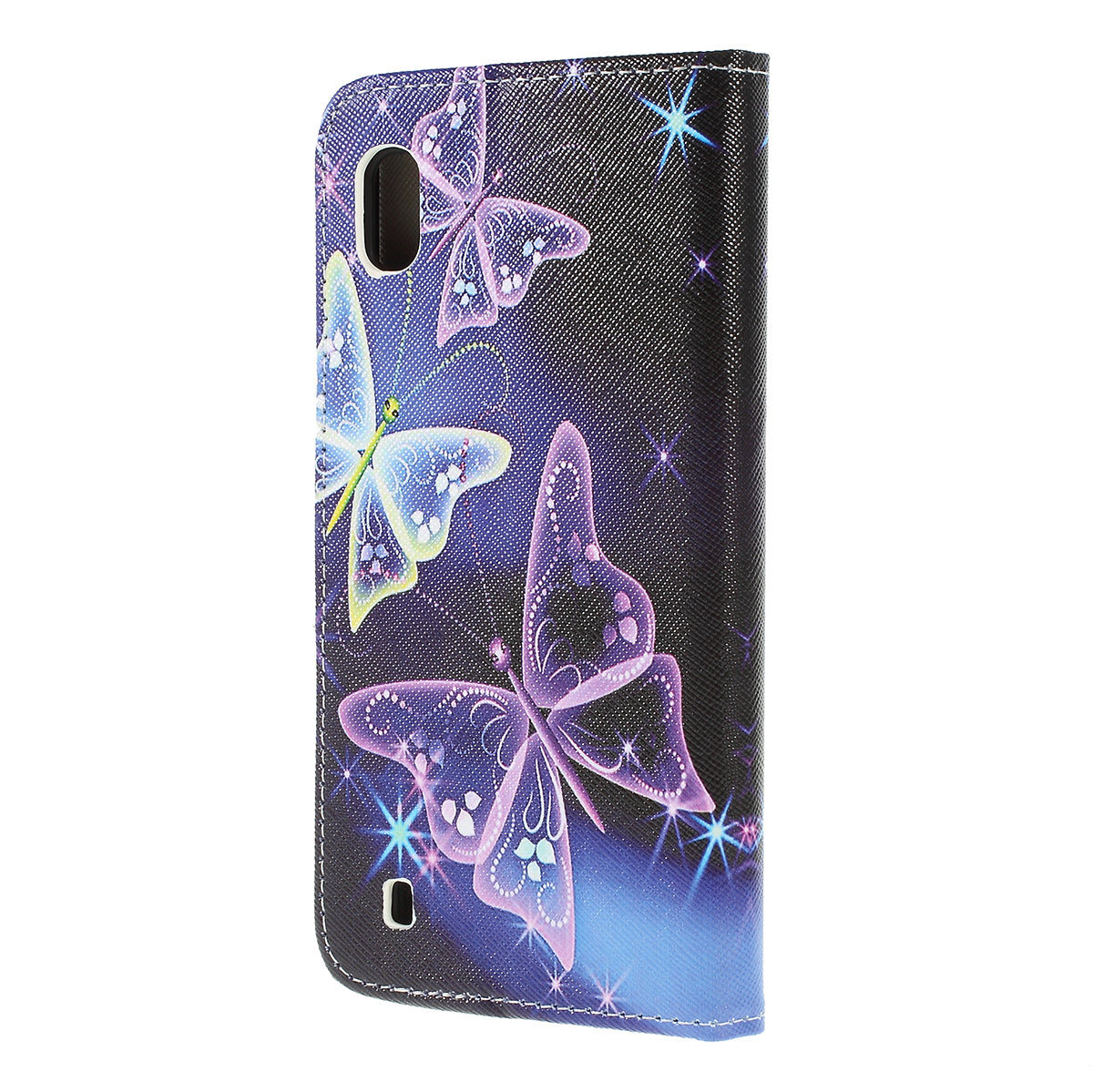 Cross Texture Pattern Printing PU Leather Magnetic Phone Cover for Samsung Galaxy A10