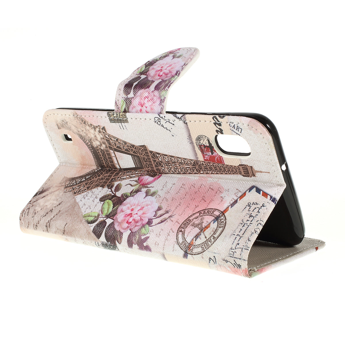 Cross Texture Pattern Printing PU Leather Magnetic Phone Cover for Samsung Galaxy A10