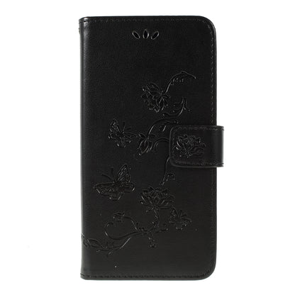 Imprint Butterfly Flower PU Leather Flip Stand Phone Case for Samsung Galaxy A10