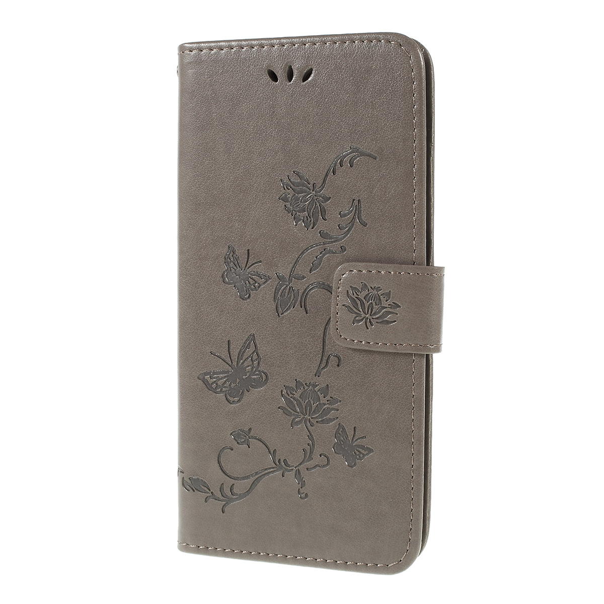 Imprint Butterfly Flower PU Leather Flip Stand Phone Case for Samsung Galaxy A10