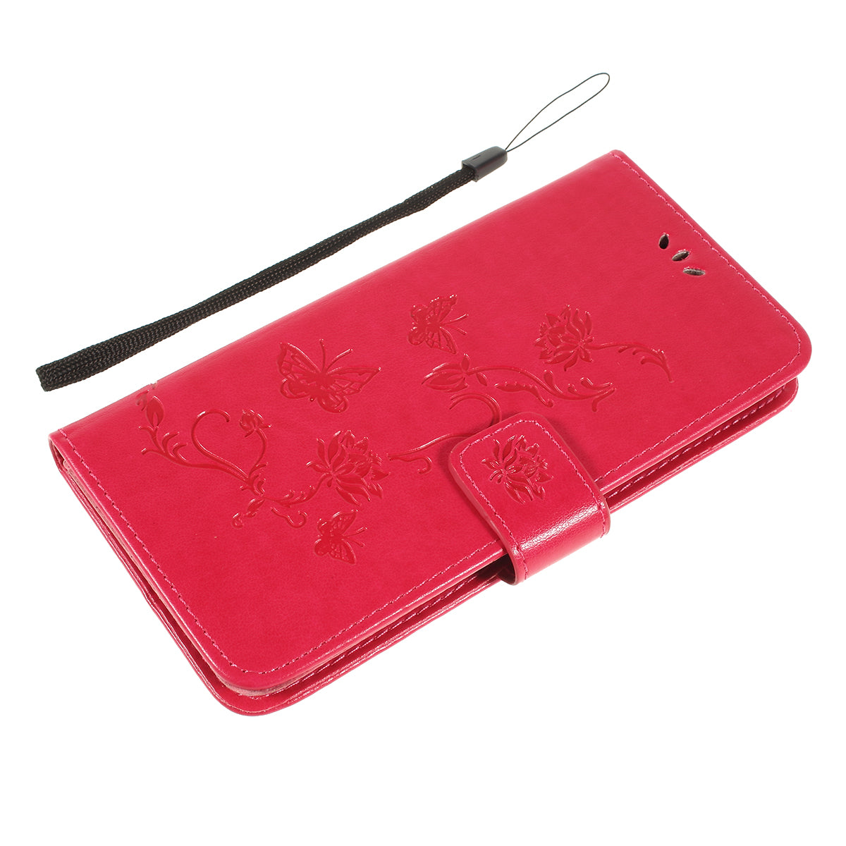 Imprint Butterfly Flower PU Leather Flip Stand Phone Case for Samsung Galaxy A10