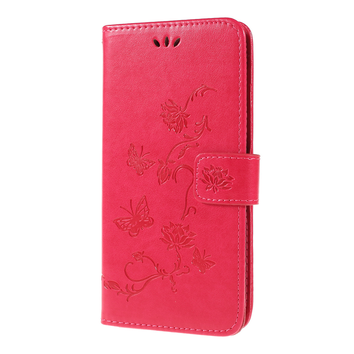 Imprint Butterfly Flower PU Leather Flip Stand Phone Case for Samsung Galaxy A10