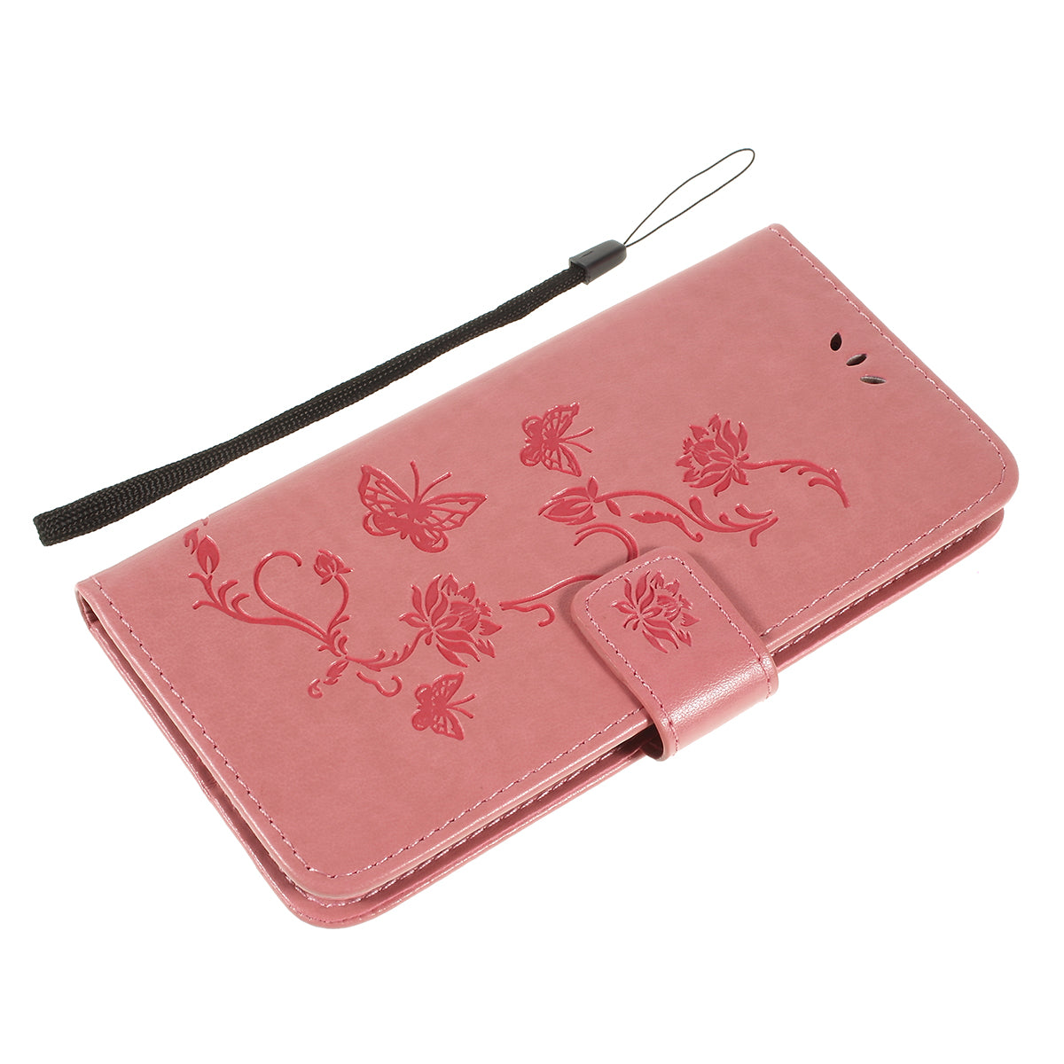 Imprint Butterfly Flower PU Leather Flip Stand Phone Case for Samsung Galaxy A10