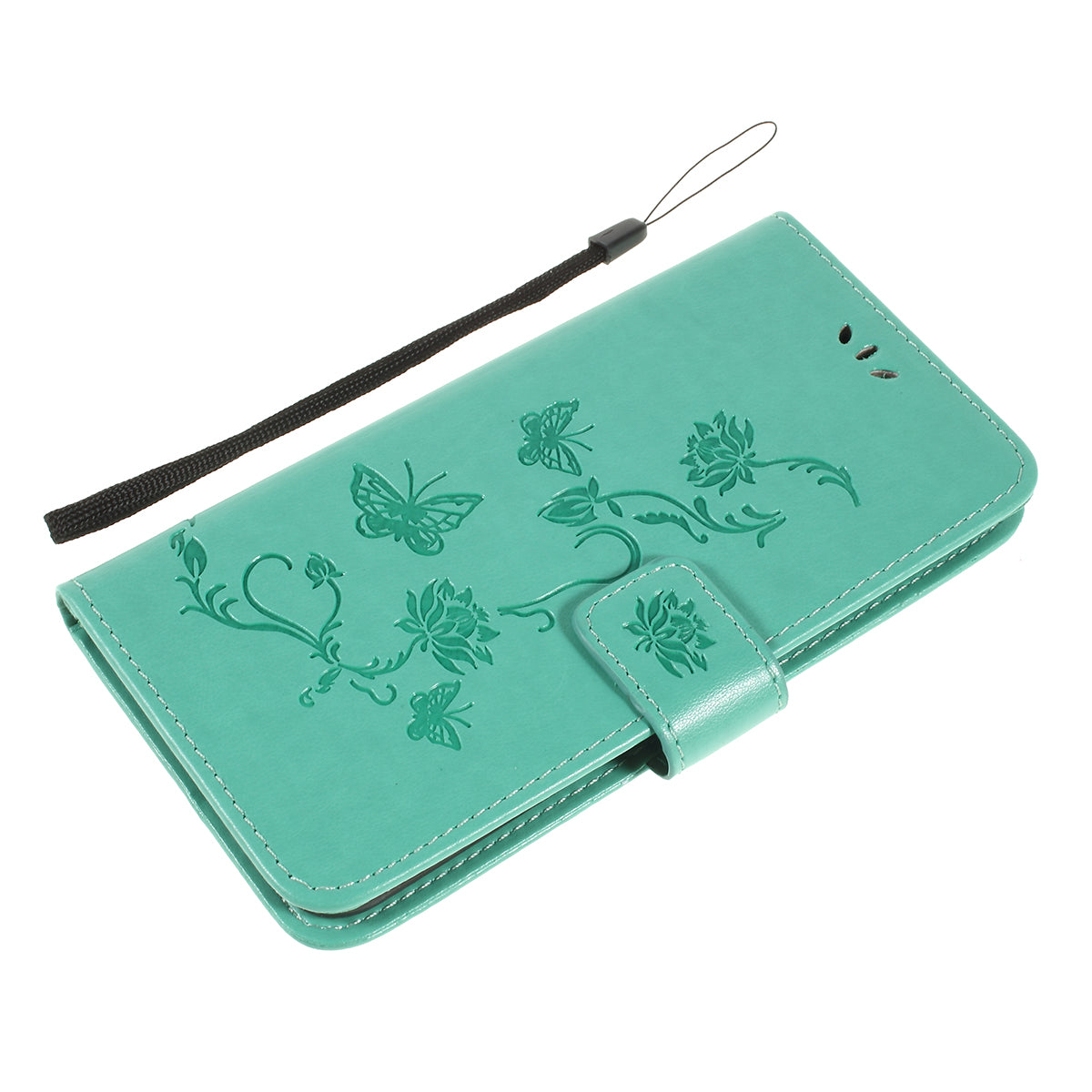 Imprint Butterfly Flower PU Leather Flip Stand Phone Case for Samsung Galaxy A10