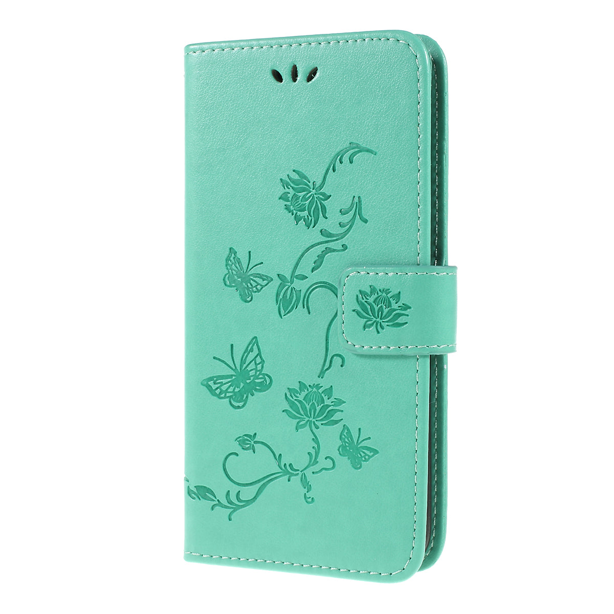 Imprint Butterfly Flower PU Leather Flip Stand Phone Case for Samsung Galaxy A10
