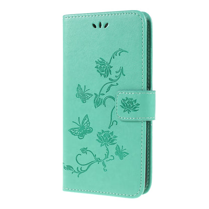 Imprint Butterfly Flower PU Leather Flip Stand Phone Case for Samsung Galaxy A10