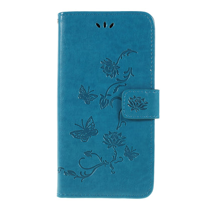 Imprint Butterfly Flower PU Leather Flip Stand Phone Case for Samsung Galaxy A10