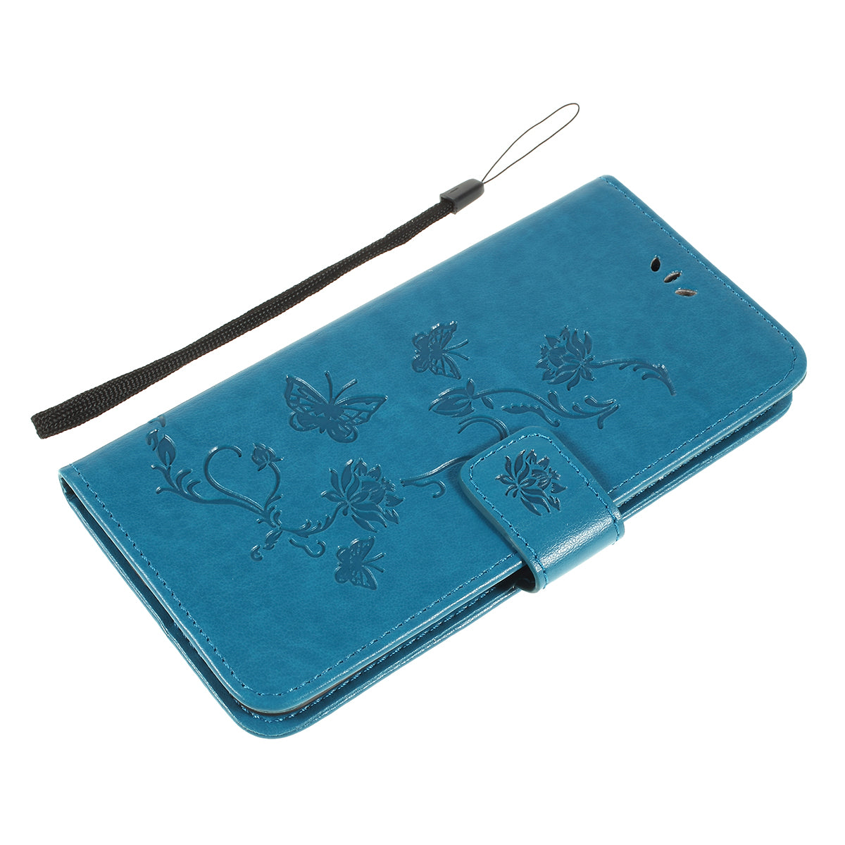 Imprint Butterfly Flower PU Leather Flip Stand Phone Case for Samsung Galaxy A10