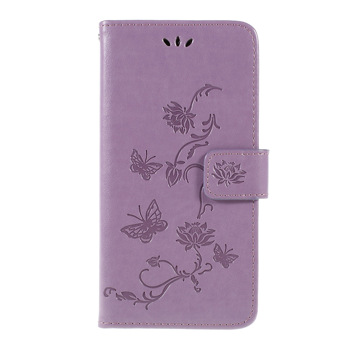 Imprint Butterfly Flower PU Leather Flip Stand Phone Case for Samsung Galaxy A10