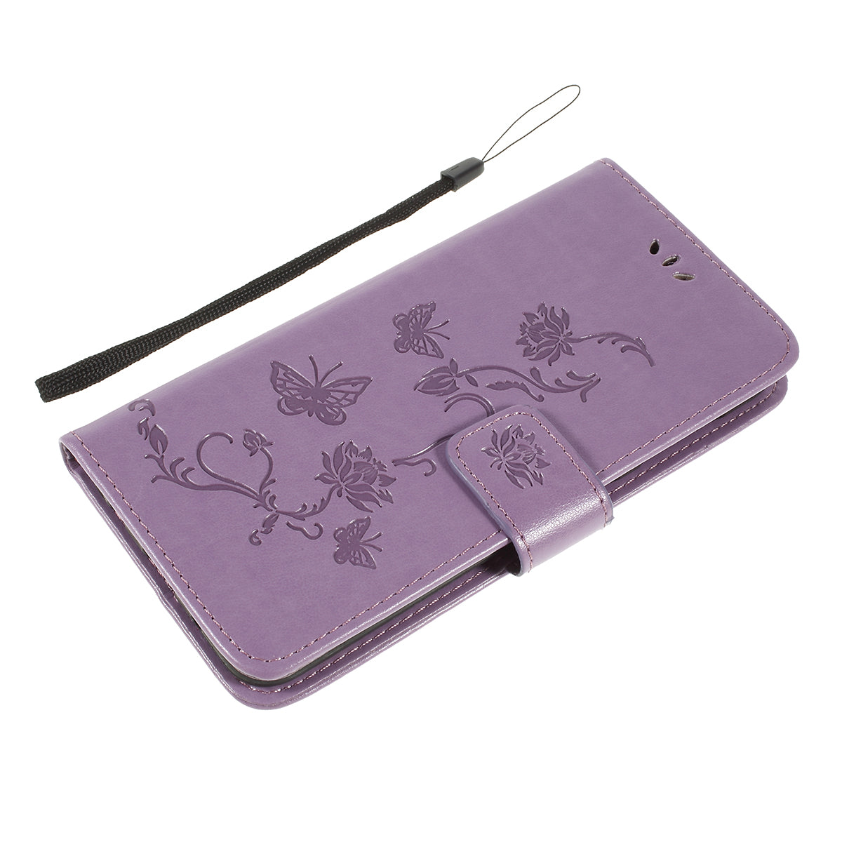 Imprint Butterfly Flower PU Leather Flip Stand Phone Case for Samsung Galaxy A10