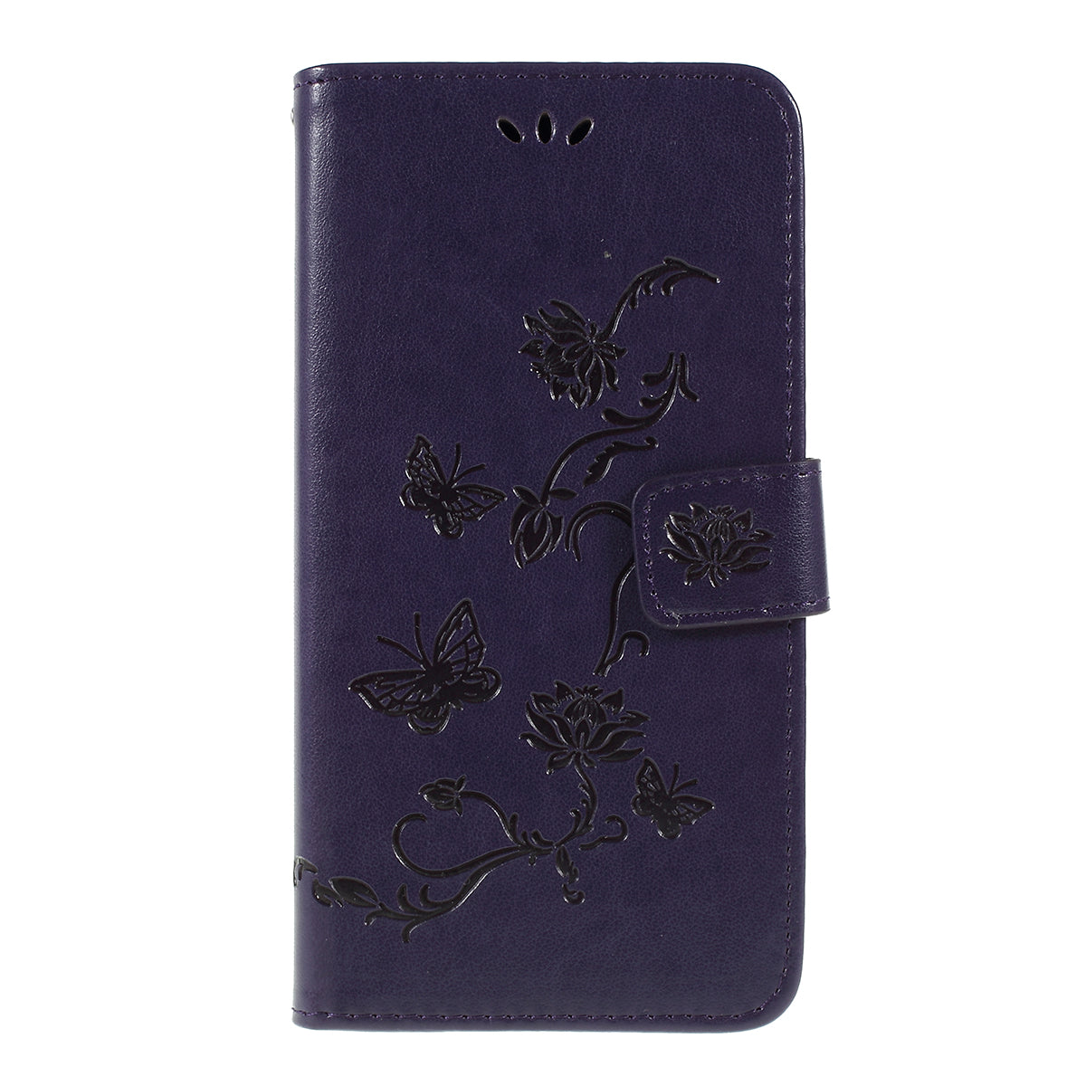 Imprint Butterfly Flower PU Leather Flip Stand Phone Case for Samsung Galaxy A10