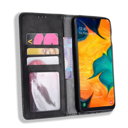 Auto-absorbed Vintage Leather Wallet Case Cover for Samsung Galaxy A40