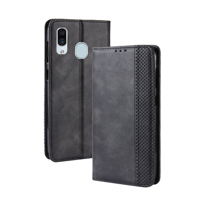 Auto-absorbed Vintage Leather Wallet Case Cover for Samsung Galaxy A40