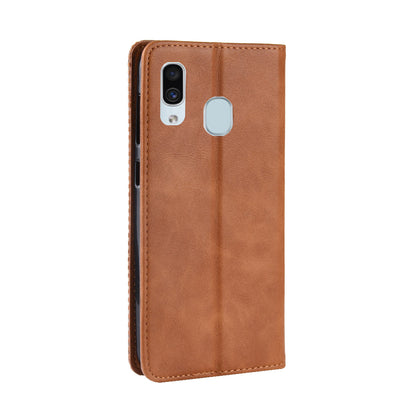 Auto-absorbed Vintage Leather Wallet Case Cover for Samsung Galaxy A40
