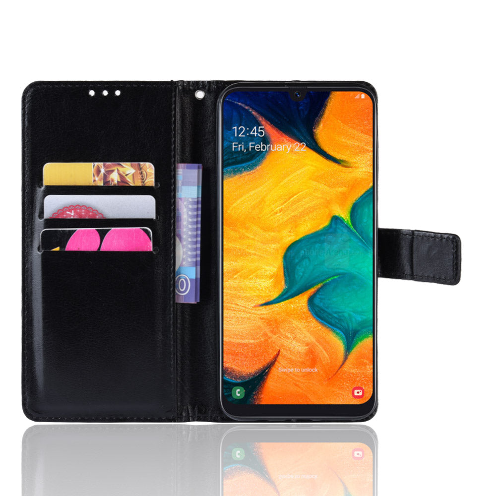Crazy Horse Wallet Leather Protection Case for Samsung Galaxy A40