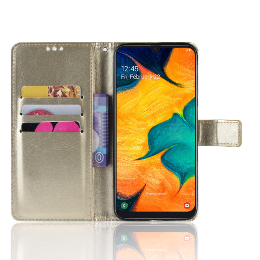 Crazy Horse Wallet Leather Protection Case for Samsung Galaxy A40