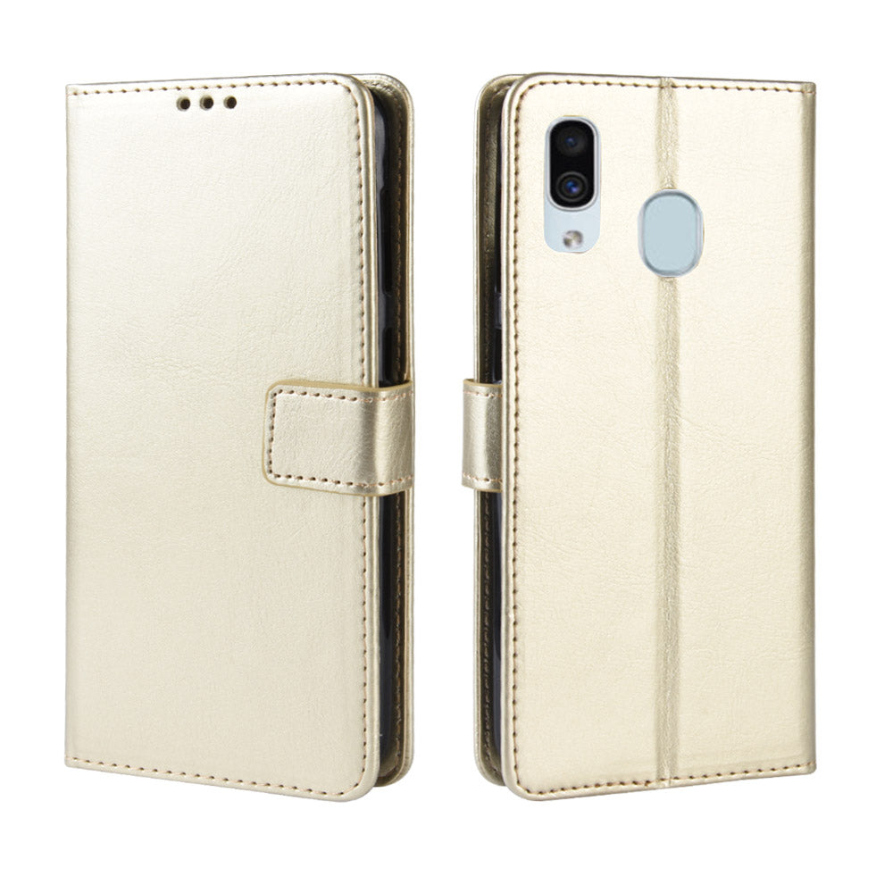 Crazy Horse Wallet Leather Protection Case for Samsung Galaxy A40