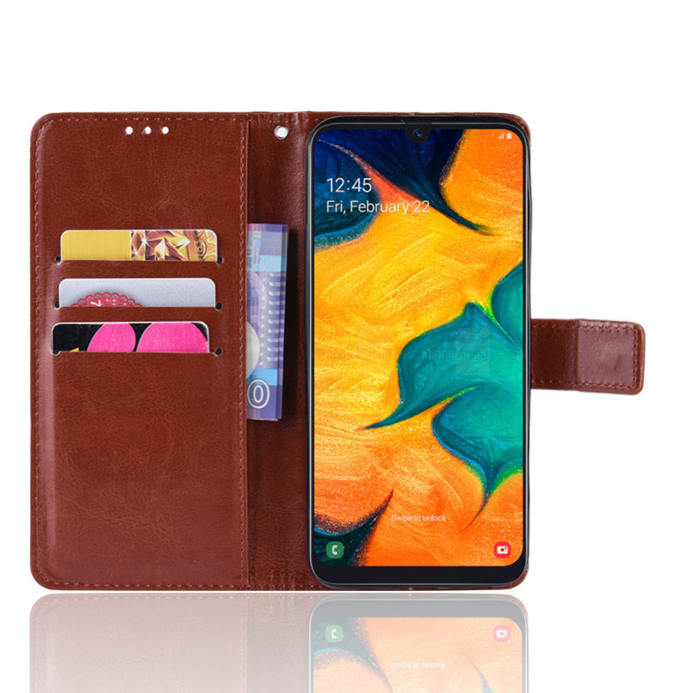 Crazy Horse Wallet Leather Protection Case for Samsung Galaxy A40