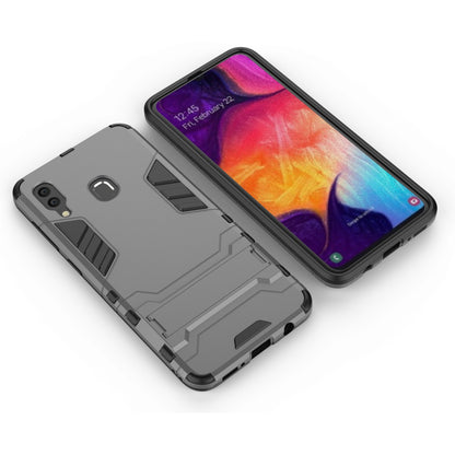 Cool Guard PC TPU Hybrid Back Casing with Kickstand for Samsung Galaxy A30/A20