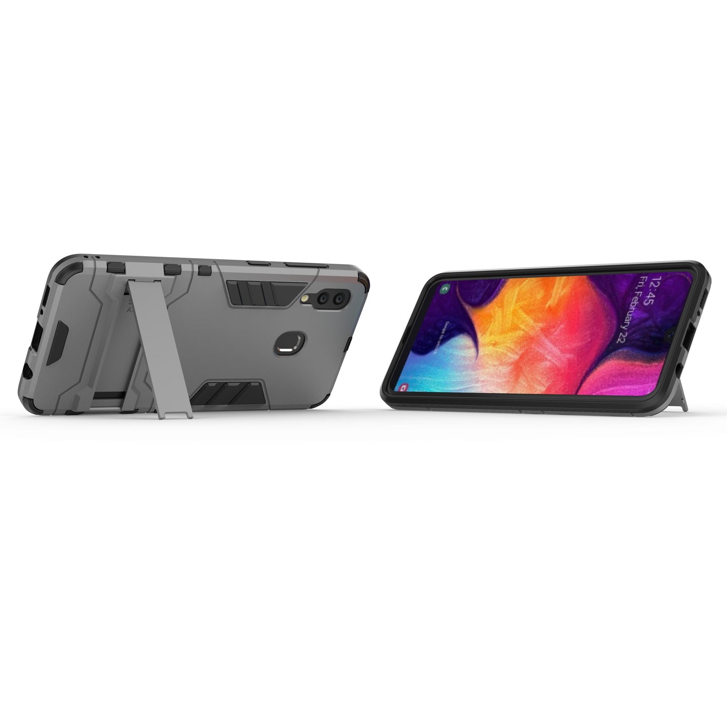 Cool Guard PC TPU Hybrid Back Casing with Kickstand for Samsung Galaxy A30/A20