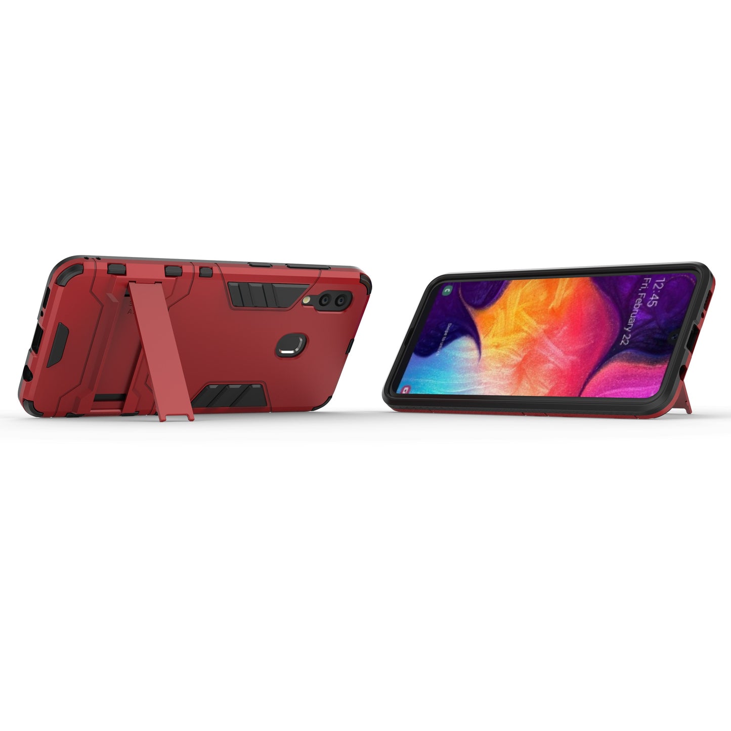 Cool Guard PC TPU Hybrid Back Casing with Kickstand for Samsung Galaxy A30/A20